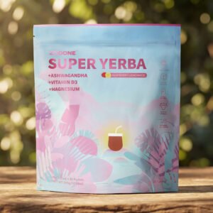 Zooone Super Yerba | Yerba Mate Instant Drink Powder |  RASPBERRY LEMONADE Flavor | 30 Servings